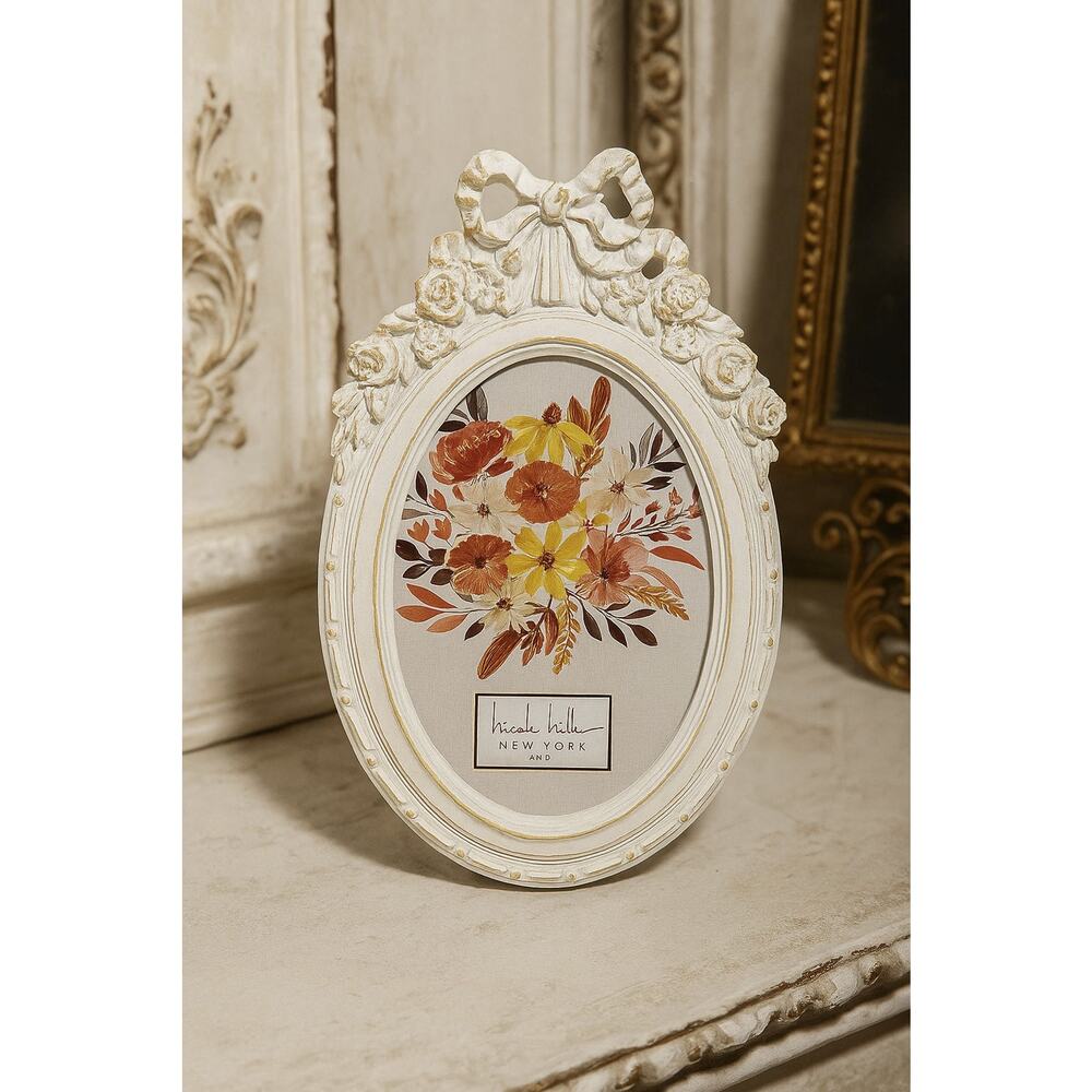 Hollywood Regency Vintage Antique French Country Victorian Shabby Chic Bow Frame